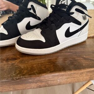 Black and White High-Top Sneakers